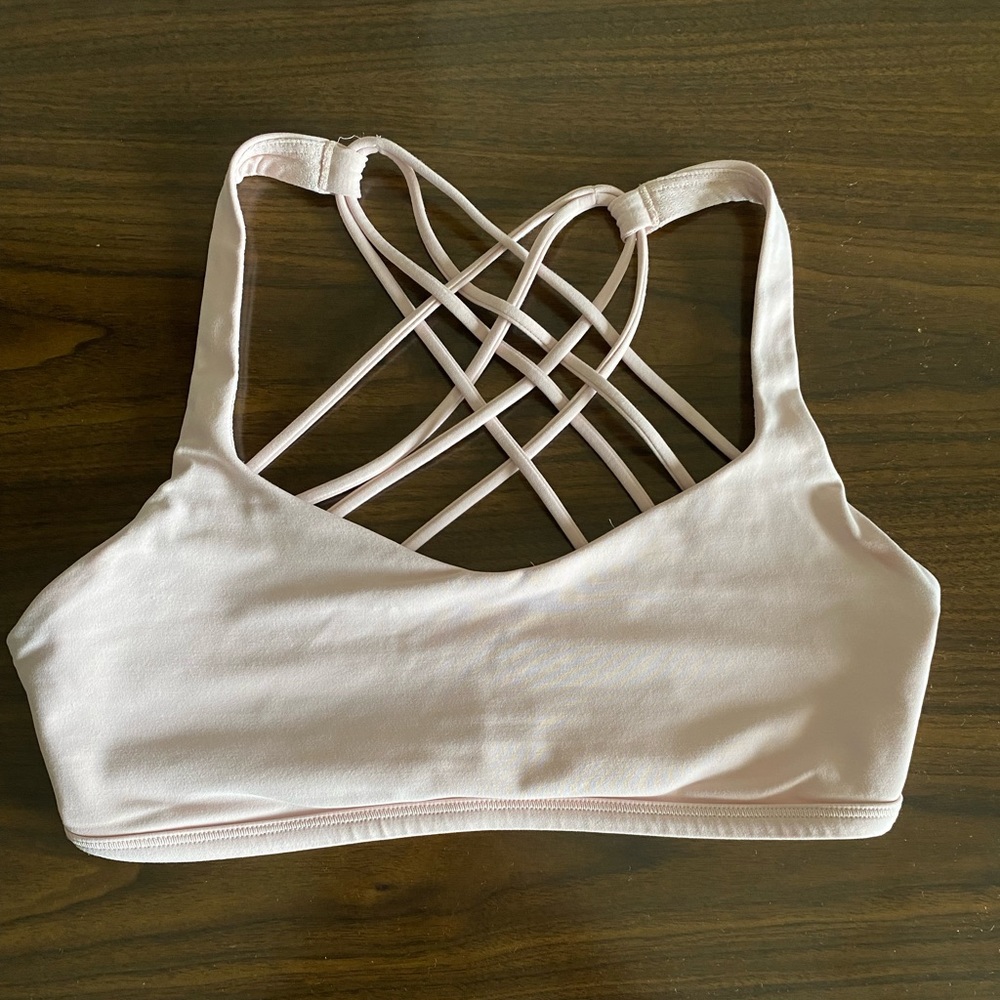light pink free to be wild bra lululemon